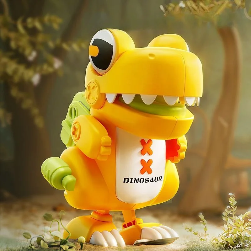 4 Uds. Nuevo dinosaurio de dibujos animados juguete de cuerda divertido oscilante niños Toya mochila de escritorio decoración coleccionable juguetes para niños pequeños regalo