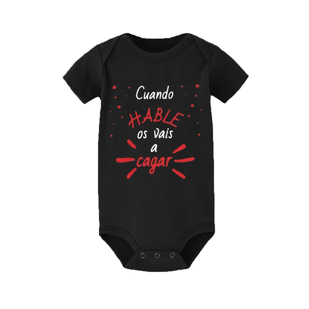 When I Talk You Mess Up The Gift Print Baby Rompers Infant Bosysuit Baby Cute Cloths Newbron Short Sleeve Bodysuits Toddler Gift