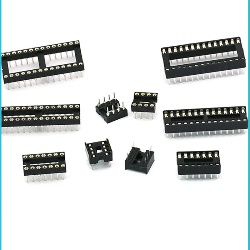 Ic Socket Single-Chip Base, Rond Gat Ic Socket, Sub-Chip Socket, Direct Insert Dip8, 14, 16, 20, 24, 28, 40P Pin