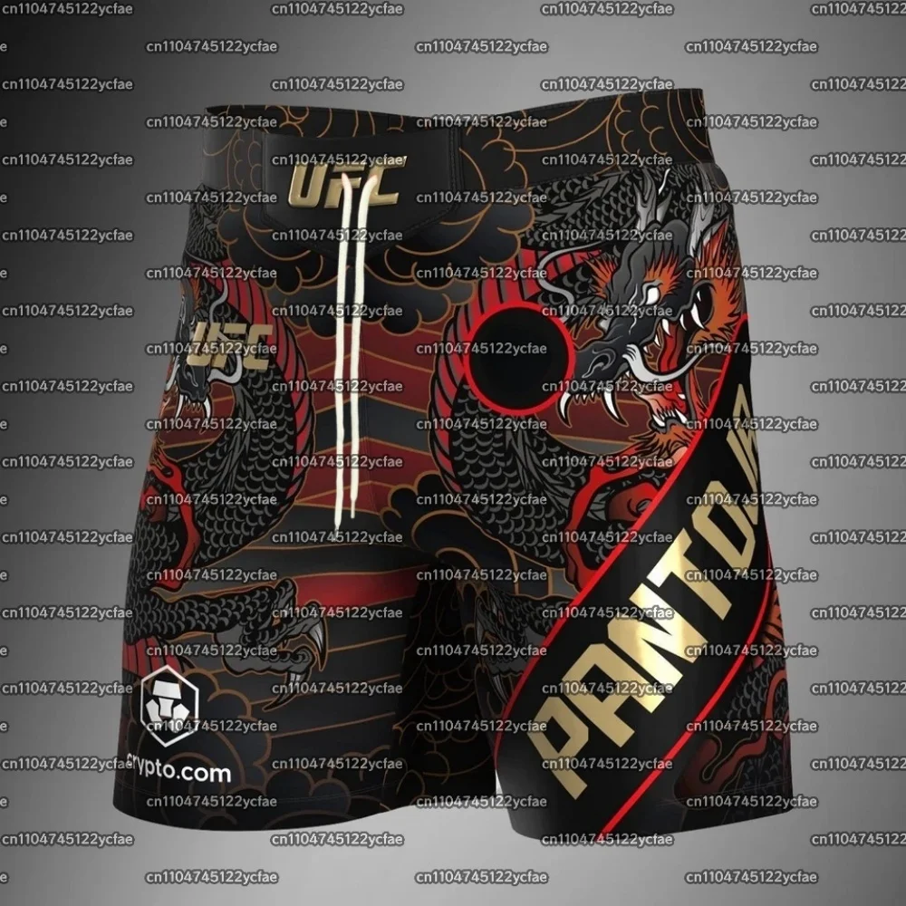 

UFC Боксерские шорты PANTOJA 2025 Новые летние дышащие пляжные шорты для экстремальных видов спорта 3D Мужские и женские уличные повседневные большие шорты