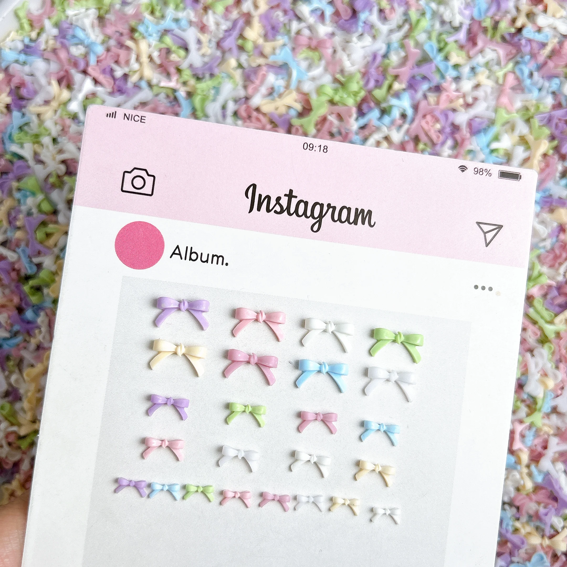 

60 шт. несколько цветов, мини-банты из смолы, подвески для ногтей, 3D минималистичные милые линейные банты, украшения для дизайна ногтей для DIY, сладкий маникюр