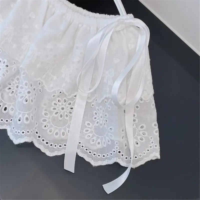 77EME MULHERES TOP TOP SAIR VIIDA MENHA BENDA CHAVE DIREVED RUFFILE Bordado Extender