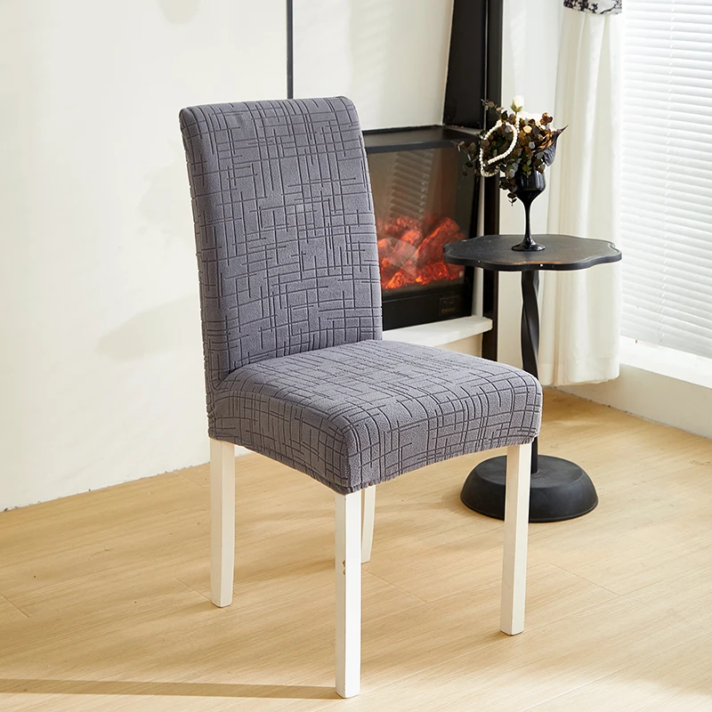 4/6/10/12 Pcs Set Soft & Comfortable Modern Luxury Jacquard Stretch Dining Chair Protector