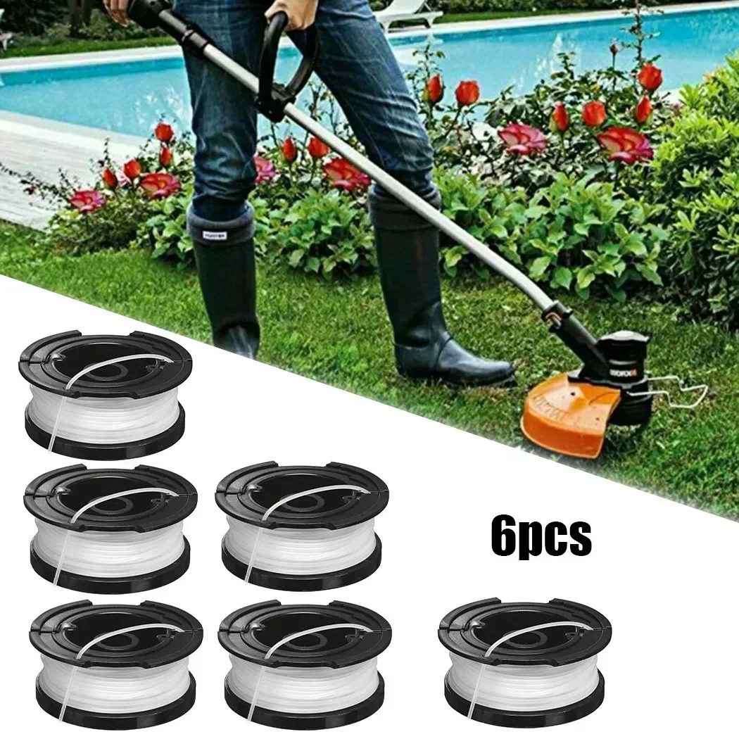 6pcs For Black&Decker A6481 Strimmer Trimmer Spool LineST4525 ST6600 ST7200 Trimmer Spare Parts Lawn Mower Accessories