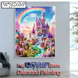 5d Diy 100% Crystal Diamond Painting Castle Full Square Diamond Embroidery Cross Stitch Diamond Art Crystal Home Decor 20231205