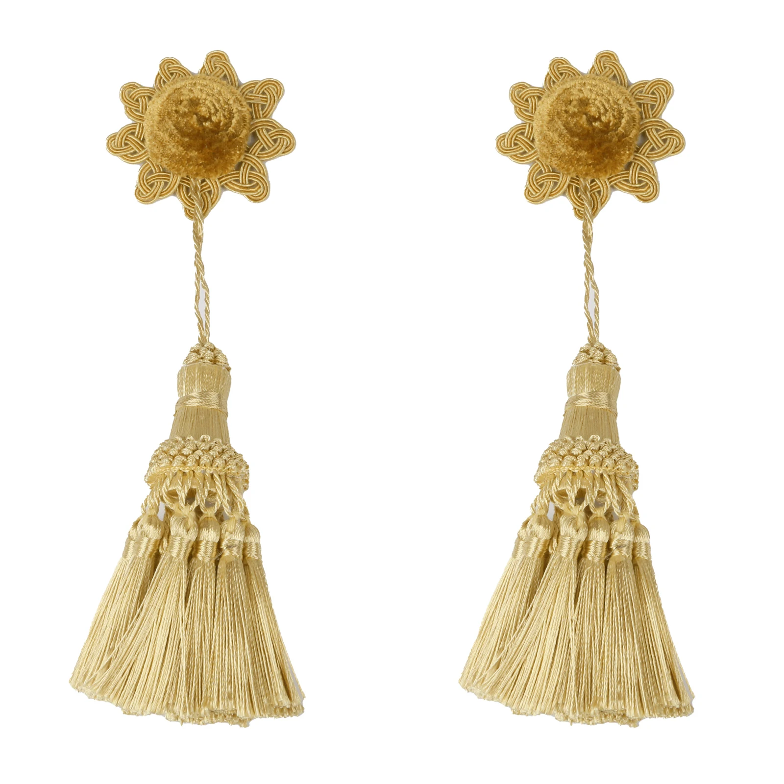 1pc Polyester Flower Curtain Tieback Room Accessories Curtains Tassels Fringe Green Hanging Pendant DIY Small Tassel Hang Balls