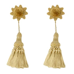 1pc Polyester Flower Curtain Tieback Room Accessories Curtains Tassels Fringe Green Hanging Pendant DIY Small Tassel Hang Balls