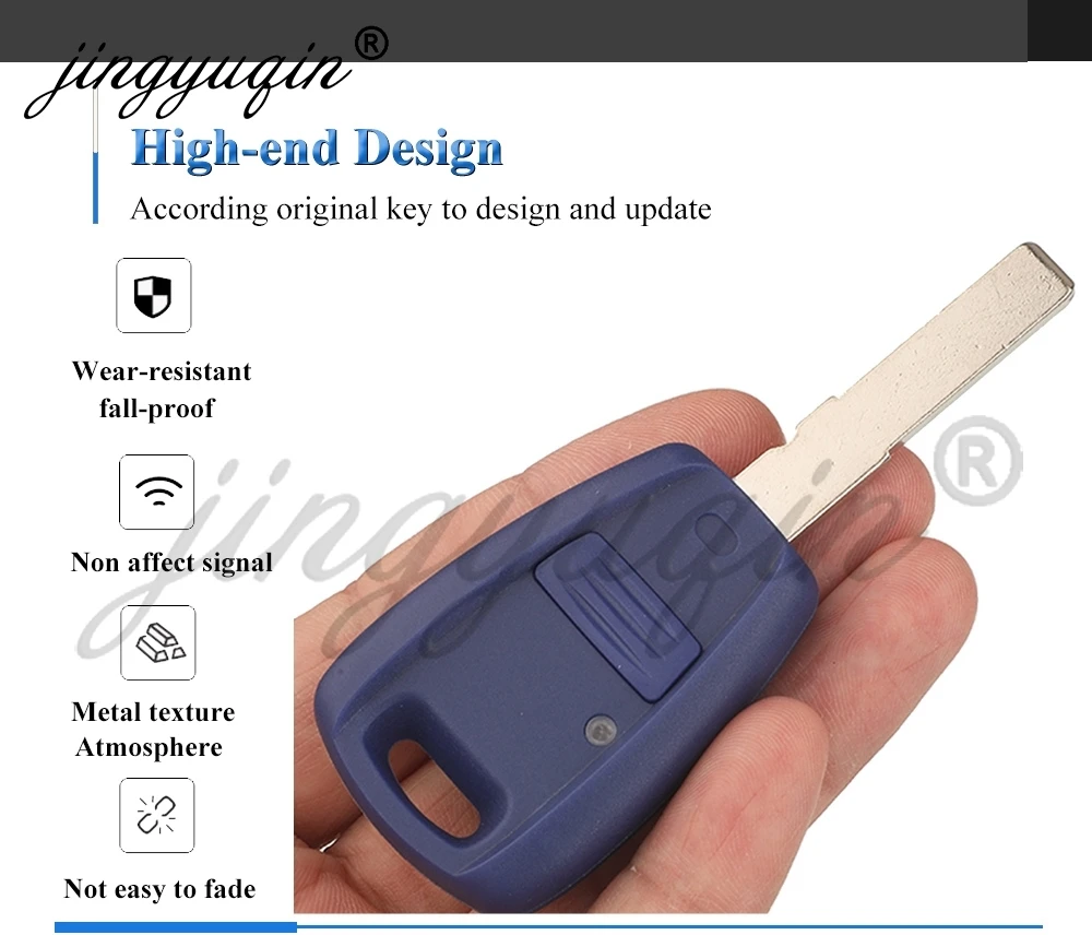jingyuqin P/N: 71744151 Fernbedienung für Autoschlüssel, 1 Taste, 433 MHz, ID48, für Fiat Doblo 2001–2010, Albea Palio Punto 2005, 2006, 2007, 2008 – Detail 4