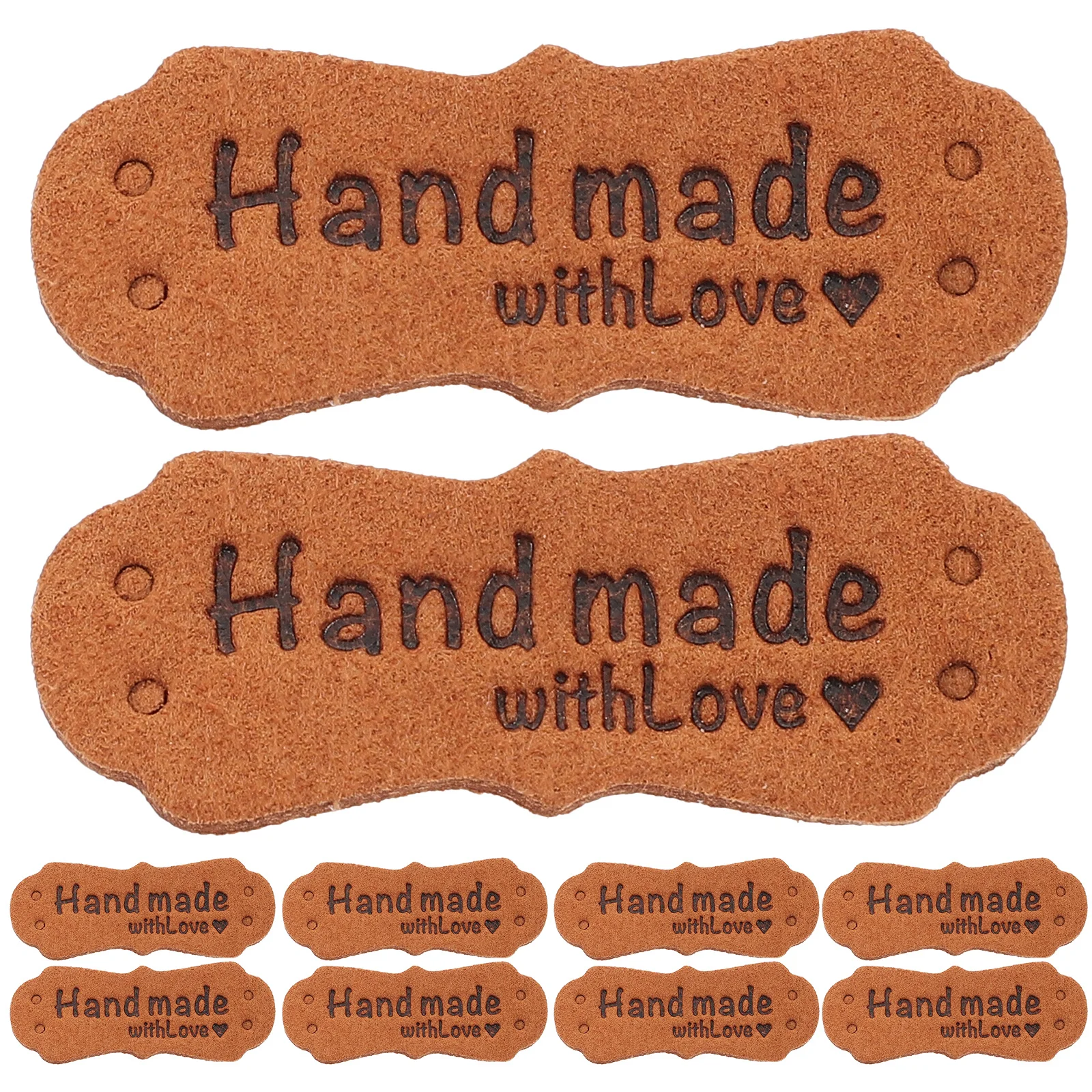 

50Pcs Handmade Embossed Tags Crochet Sewing Labels for Sweater Hat Clothes DIY Crafts Personalized Tags