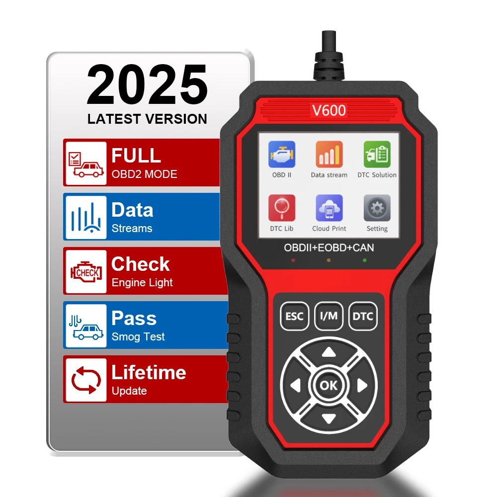 

V600 Auto Check Engine Vehicle Code Reader Automatic Diagnostic Scanning Tool for IOS and Android Performance Testing