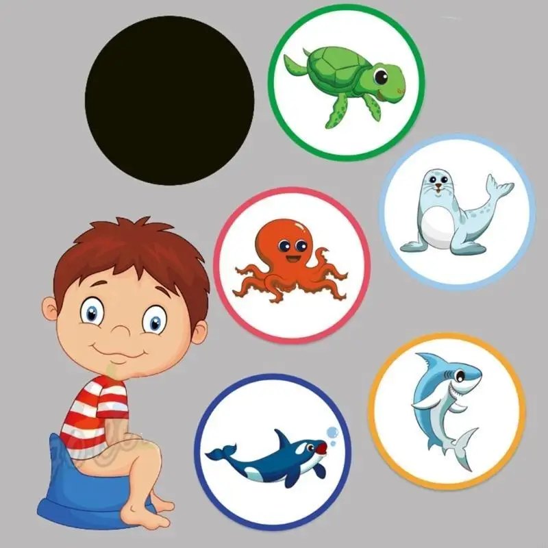  Potty Training Stickers Animals Toilet Targets Sticker Reusable Potty Targets