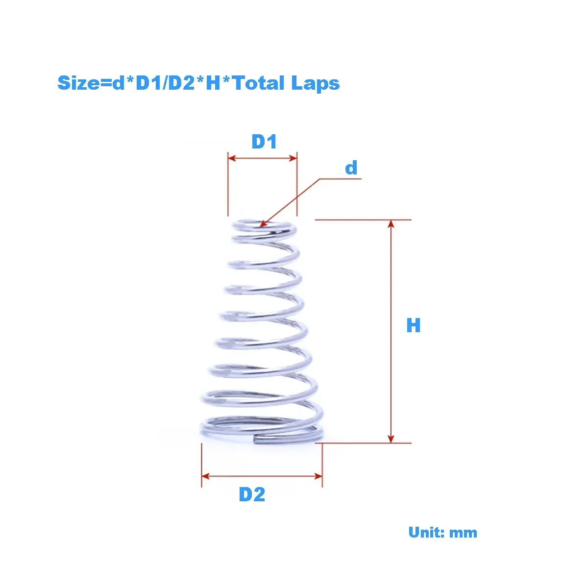 

304 Stainless Steel Tower Spring / Pagoda Spring