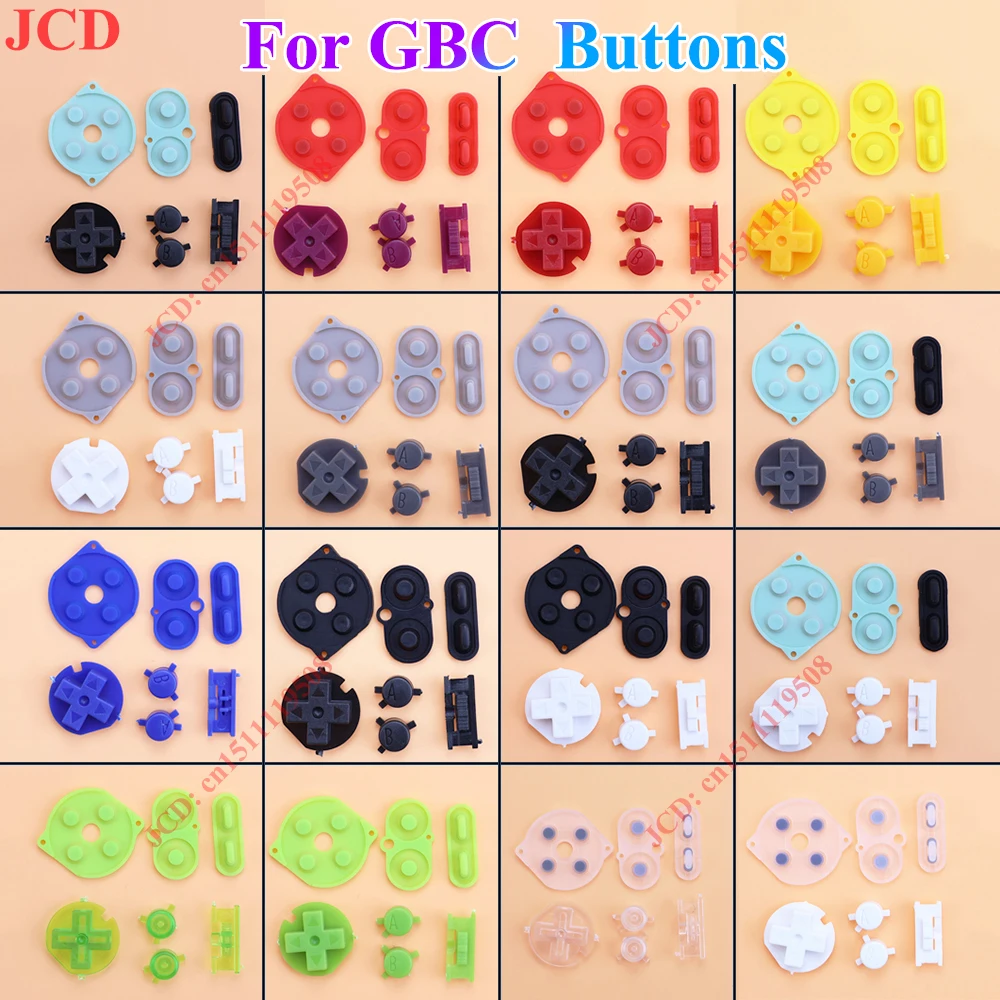 1Set Multi-Color Rubber Conductive D-pad Buttons For GameBoy Classic For GBC DMG A B Buttons DiY Button Set Replacement
