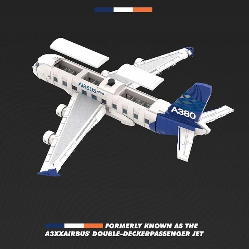 1945 قطعة ايرباص A380 أكبر طائرة من Everbuilt اللبنات طائرة طائرة تجميع الطوب اللعب هدية للأطفال الأطفال
