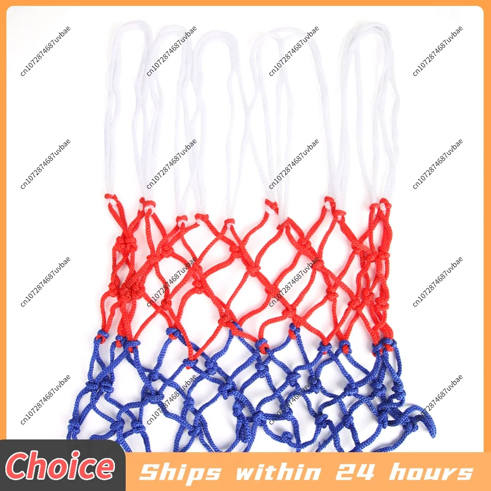 Basketball Hoop Net Outdoor Sports Basketball Basket Standard Basketball Rim Net All-Weather Tri-Color Sports Entertainment