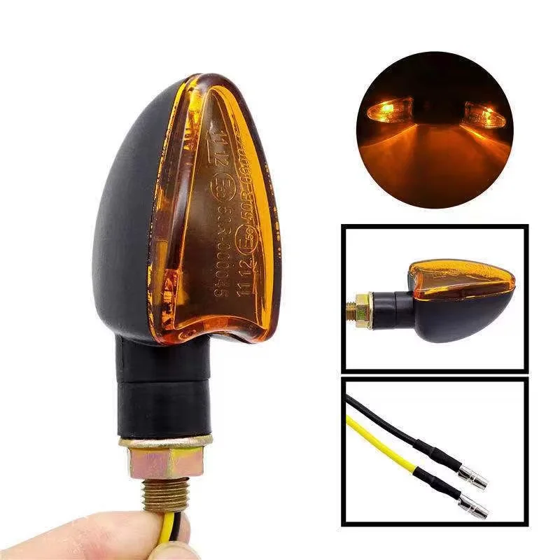 Motorcycle Turn Signal Light 12V 10mm Halogen Turn Signal Motorcycle Blinker Lamp For Honda For YAMAHA Scooter Cafe Racer image 3