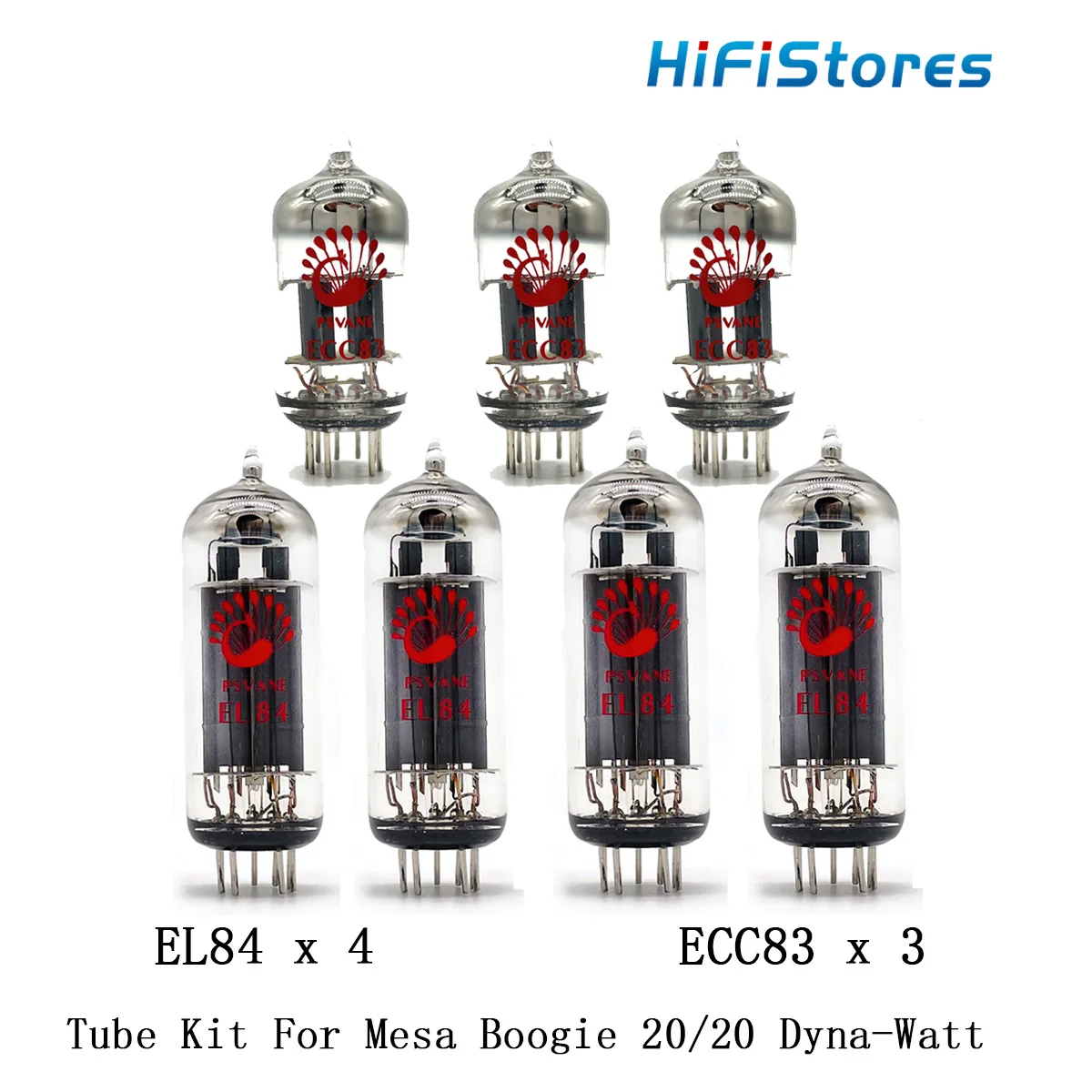 메사 부기 20/20 다이나-와트 앰프용 교체 밸브 기타 튜브 키트 3PCS ECC83 4PCS EL84 전자 오디오 진공관