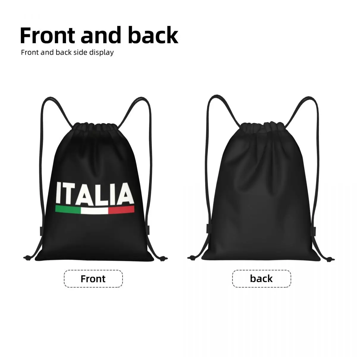 Custom Flag Of Italy Drawstring Bag for Training Yoga Backpacks Men Women Italian Patriotic Sports Gym Sackpack