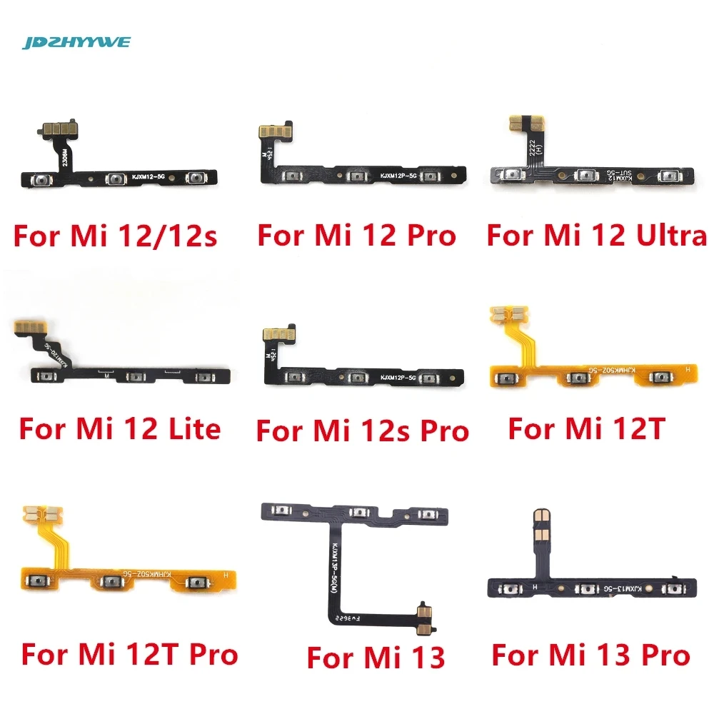 

Power ON OFF Mute Switch Control Key Volume Button Ribbon Flex Cable For Xiaomi Mi 13 12 12S 12T Pro 12 Lite 12C 13 Lite