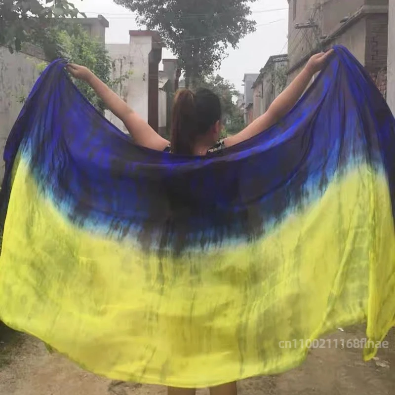 Stage Performance Belly Dance Scarf Shawl 250 * 114cm Lightweight Texture Semi-circular Veil Professional Women's Belly Dance