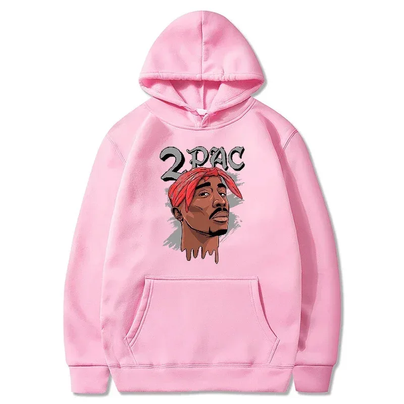 

Модный пуловер с капюшоном и графическим принтом Тупака 2PAC, одежда в стиле хип-хоп, удобные толстовки для мужчин, унисекс, уличная одежда