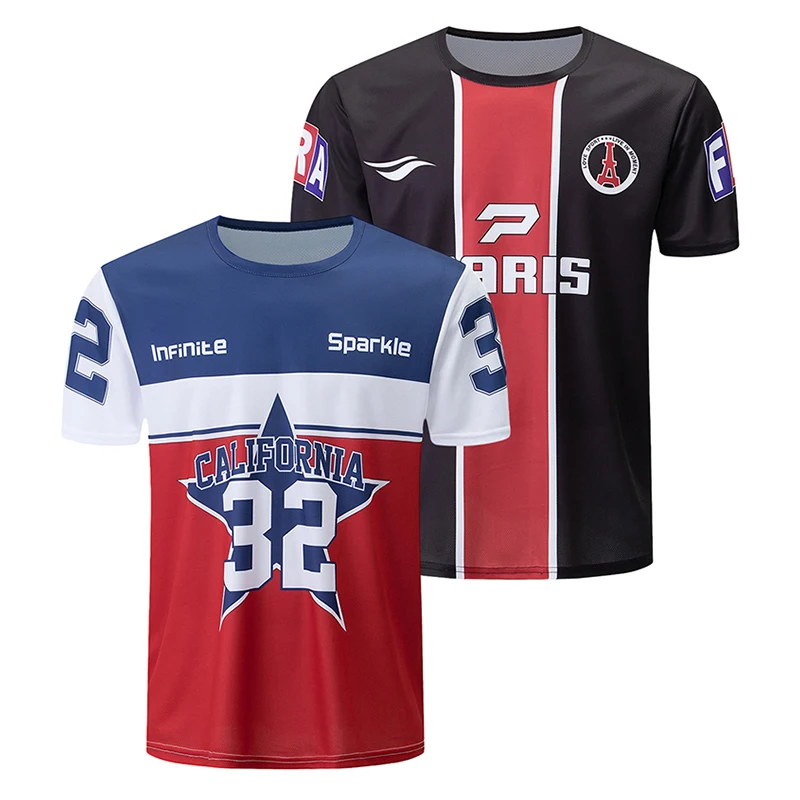 

Men's Fashion Short sleeved Summer Digital T-shirt Sports Fitness Running Comfortable Breathable Quick drying Casual Top