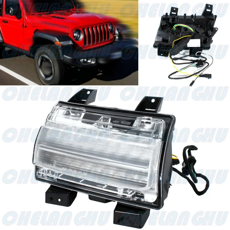 

For Jeep Wrangler 2018 2019 2020 2021 2022 Car accessories Right Side Front Bumper Fog Lights Lamp 68293127AF