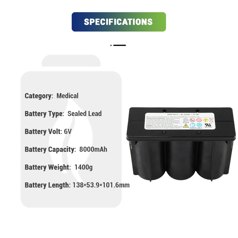 Sealed Lead Replacement 0859-0012  moni tor Batteries For Agilent A3 Enersys 6E11 Enersys 8075J Medical