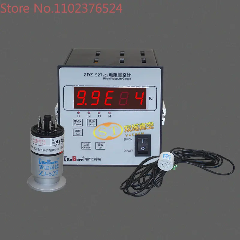 Chengdu Ruibao ZDZ-52Tv01 Pirani resistance vacuum counting display single-circuit measurement ZJ-52T/KF16 gauge