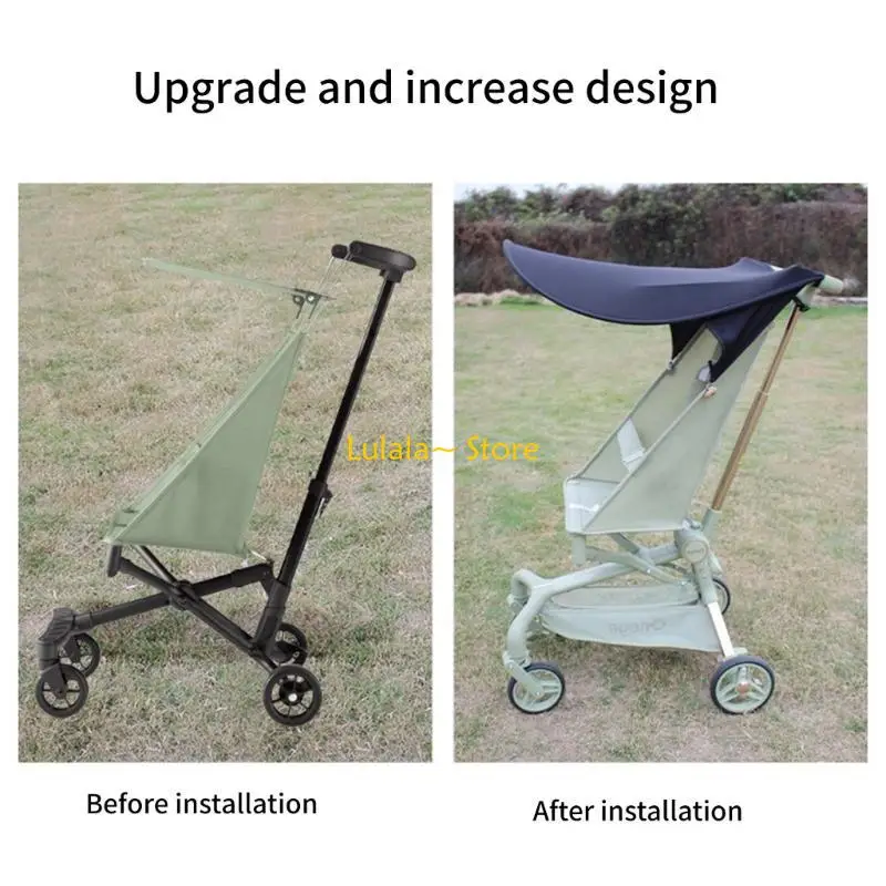 

Y4QA Summer Strollers Sun Canopy Sunshade for Baby with Convenient Storage Feature