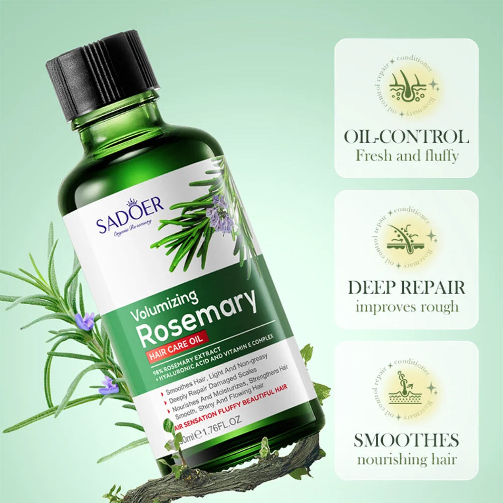 Rosemary Oil For Hair Repair Treatments Olio Per I Capeli Aceite De Romero Rosmarin Ol Queratina Para Alisado Del Cabello 50Ml