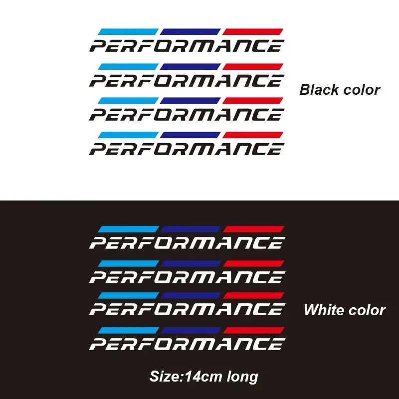 4Pcs M Power Performance Car Body Sticker For Bmw E36 E39 E46 E53 E60 E61 E34 E70 E71 E85 E87 E90 E83 F10 F20 F21 F30 F35