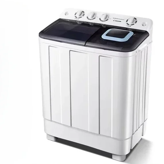 Household semi-automatic washing machine mini double cylinder with pulsator perfect choice for dormitory