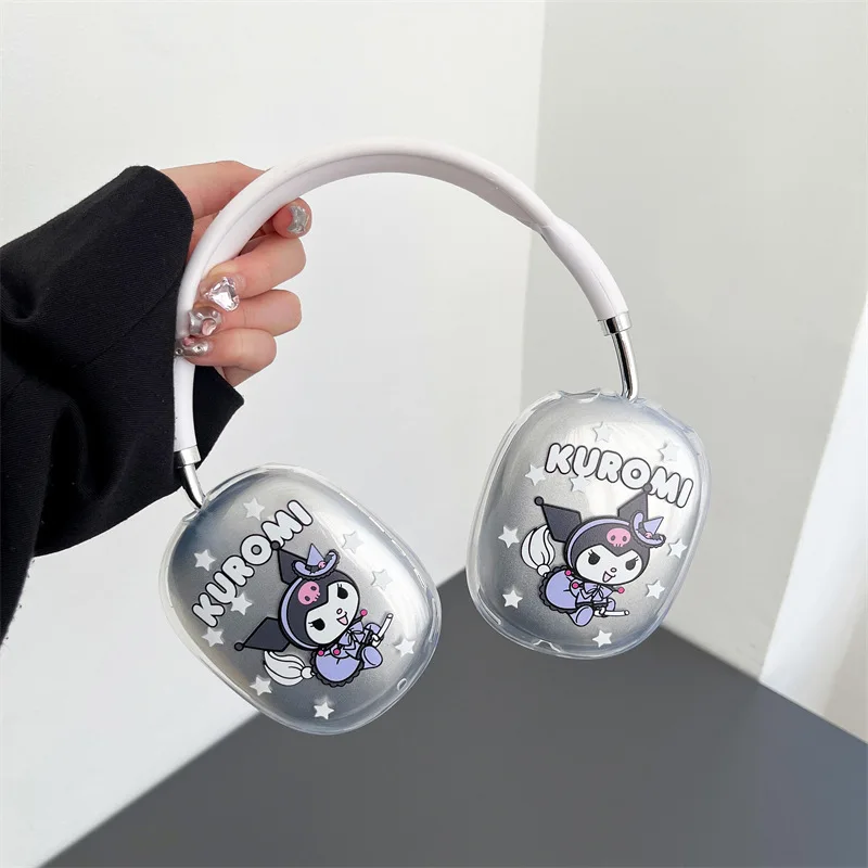 Kawaii Cinnamoroll Hello Kitty Anime Cute My Melody Airpods Max Cartoon Sanrio cuffie Set Magic Broom Kuromi custodia per cuffie