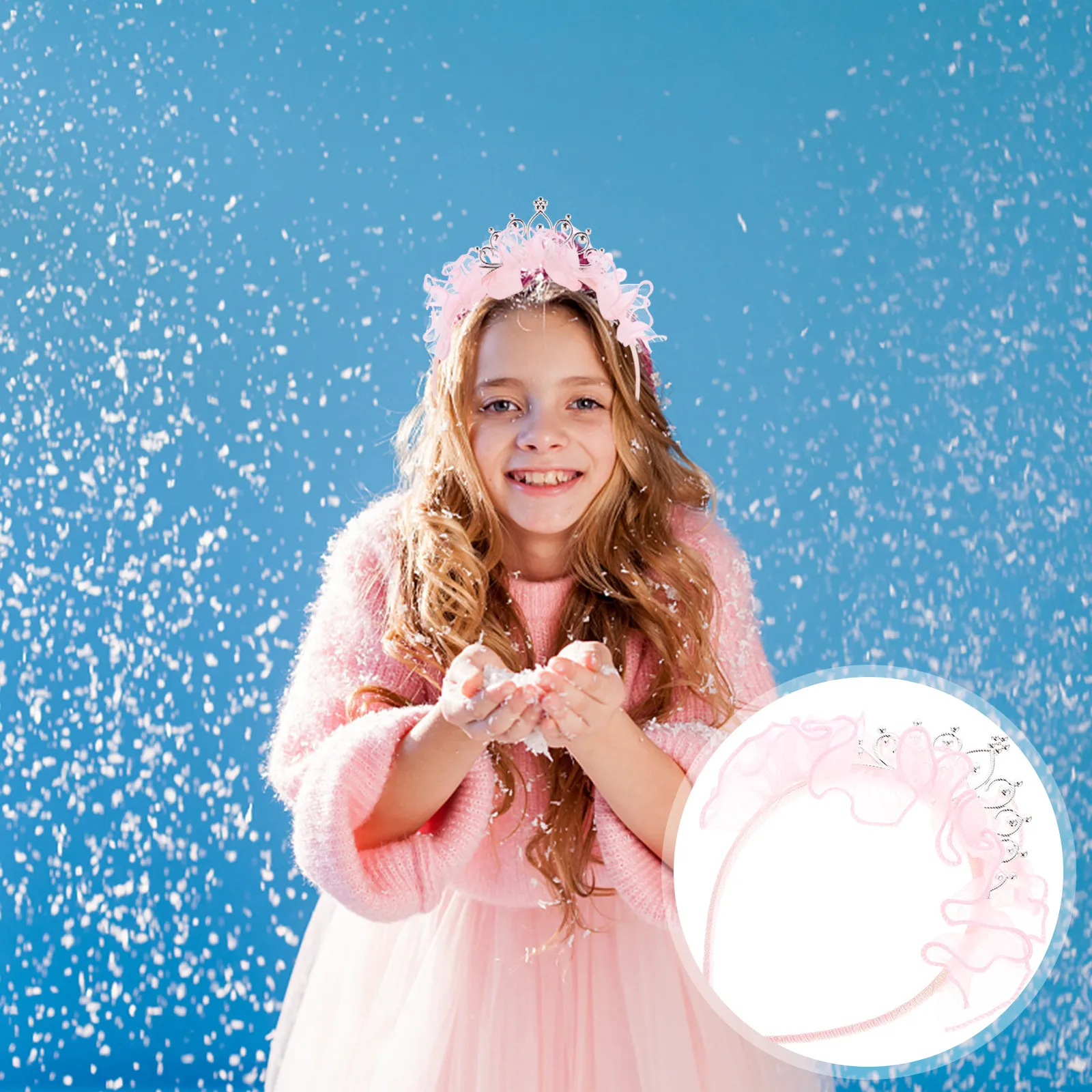 

Party Headband Crown Design Kids Hairband Birthday Christmas Photo Prop Adorable Decorative Hair Accessory Plastic ABS Crafted