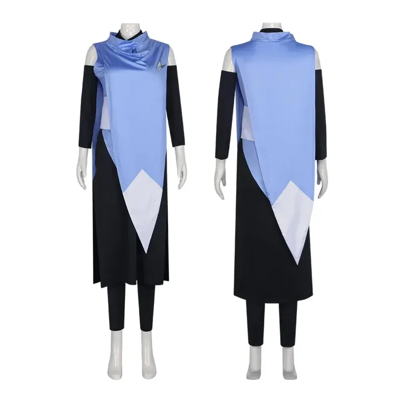 New ★ Castlevania Sypha Belnades Cospaly Costume Wig Anime Carnival Party Dress Suit Halloween Uniform Blue Outfit For★ 2025 qi☆