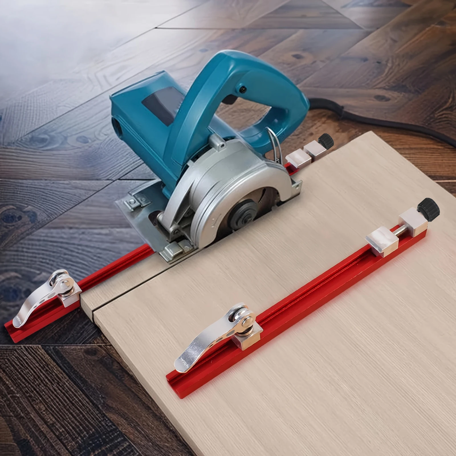 1Pc Circular Saw Guide Rail, Precision Adjustable Cutting Machine Base Guide for Woodworking, Cutting Guide Cutting and Milling