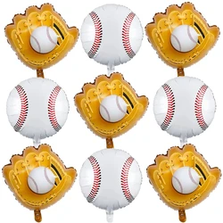 9 sztuk 18 Cal z daszkiem balony i rękawice do baseballu balony foliowe dla sport tematyczne materiały urodzinowe wystrój Baby Shower