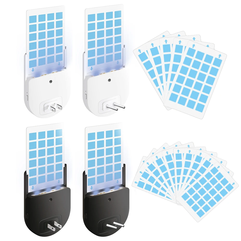 

Plug-in Bug Light Catcher with UV Light +5 Glue Cards Plug-in Flying Insect Trap Stepless Dimming for Mosquito Flies Fruit Flies