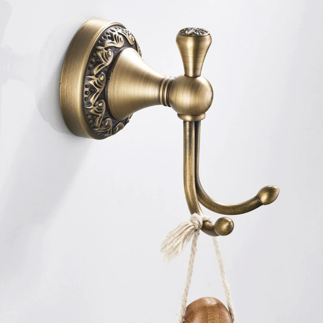 

Antique Carved Bathroom Robe Hook Wall Hooks Brass Kitchen Towel Hook Brass Towel Hanger Key Hat Bag Hanger Holder Clothes Hook