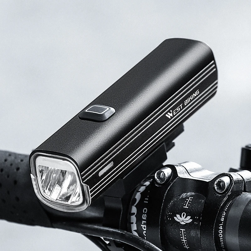 WEST BIKING 1000 Lumen Bicycle Light Front Lamp 4500mAh Type-C Charging LED MTB Road Bike Headlight Waterproof Bike Flashlight