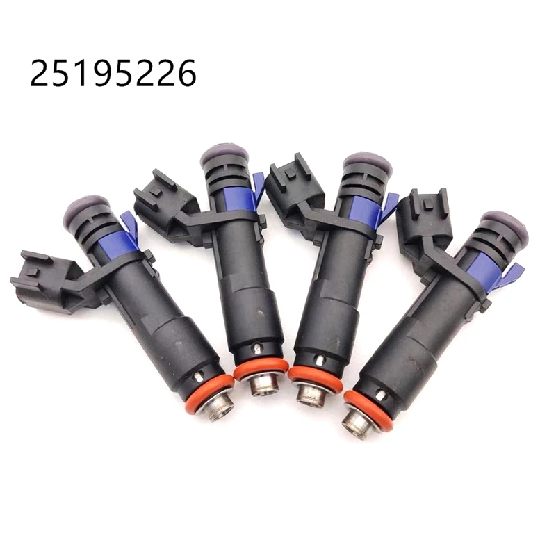 4Pcs Fuel Injector 25195226 H176G0G114 Accessories Component For Buick Chevrolet 4-Hole Nozzle