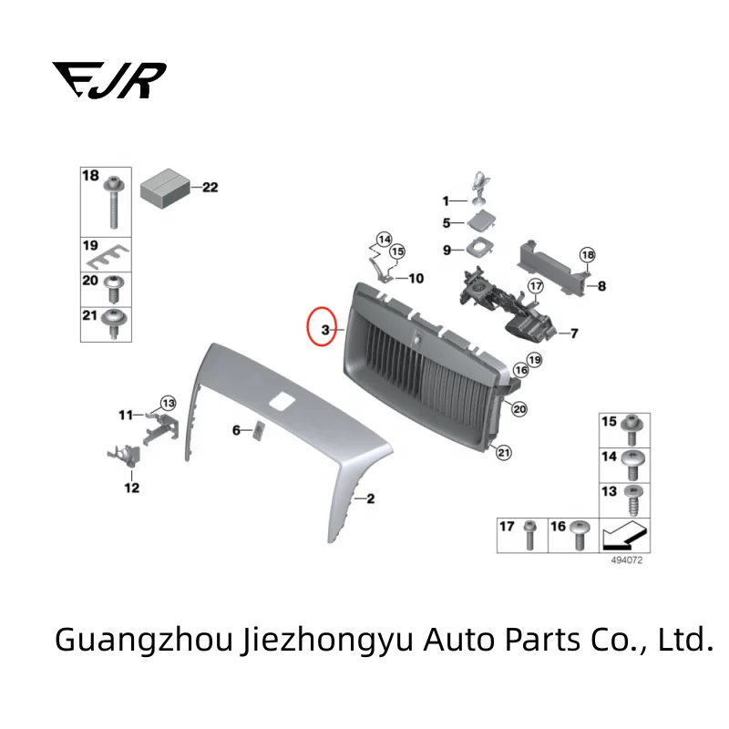 

Gold seller 51117301357 for Rolls Royce Ghost Grille High Quality Spare Parts