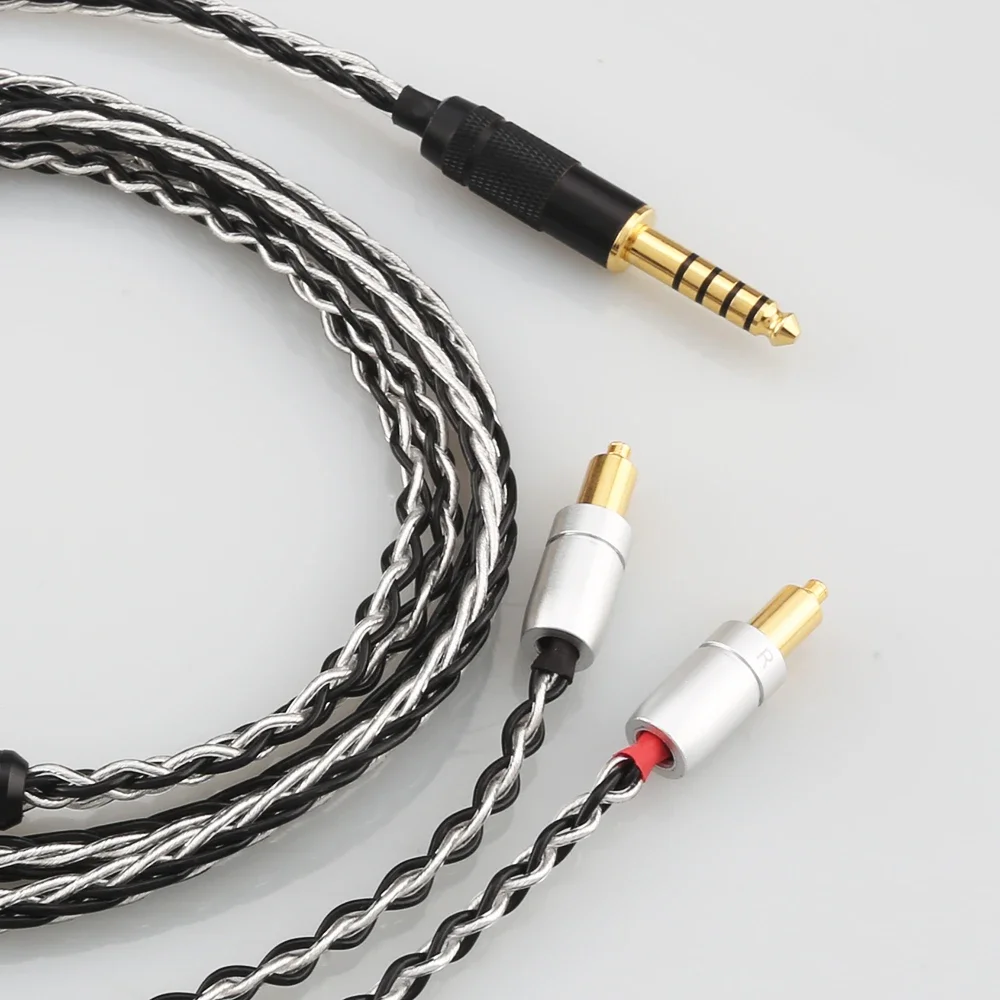 HiFi Audiocrast 8 núcleos 7N OCC Cabo banhado a prata 4,4 mm Cabo de fone de ouvido balanceado atualizado para SRH1440 SRH1840 SRH1540 SHR535 846