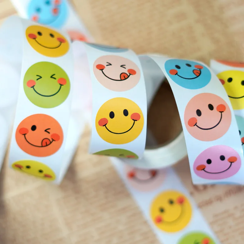 500pcs Cute Colorful Face Stickers Anime DIY Sealing Sticker Facial Expression Changing Stickers Suitable for Diary Scrapbooking