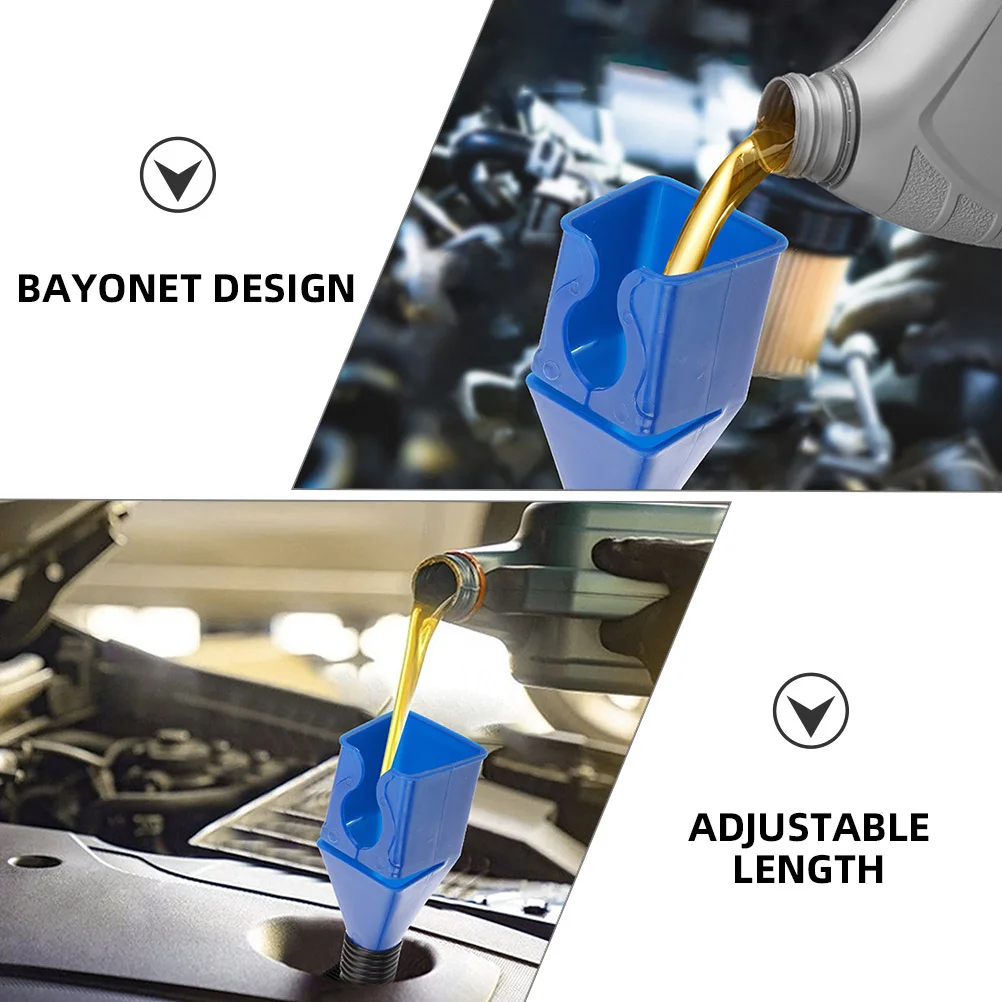 8 pçs portátil dobrável funil de combustível mangueira flexível boca larga motocicleta carro funis de óleo fácil armazenamento mãos livres derramando