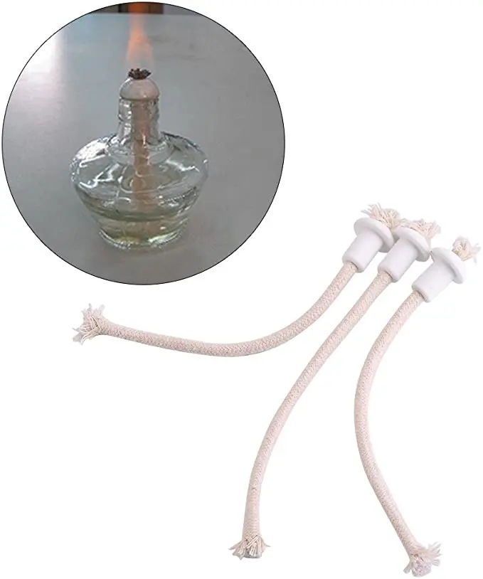 1/3 meter lange ronde katoenen lontbrander voor kerosine alcohollamp fakkel olie wijnfles productaccessoire