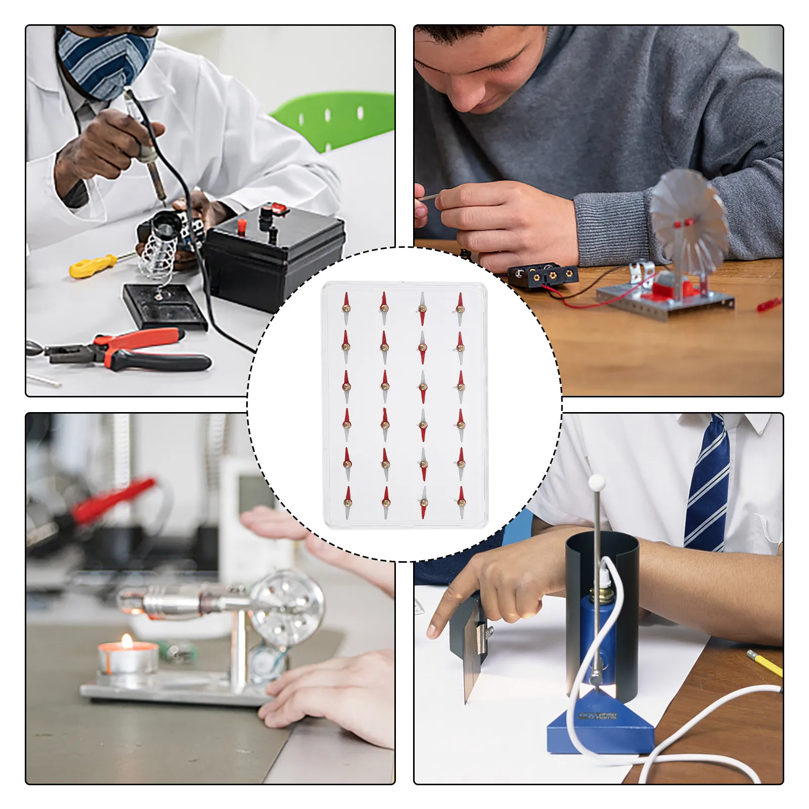 1Set Magnetic Field Science Education Kit for Students Teaching Apparatus Compass Assembly Science Learning Tool
