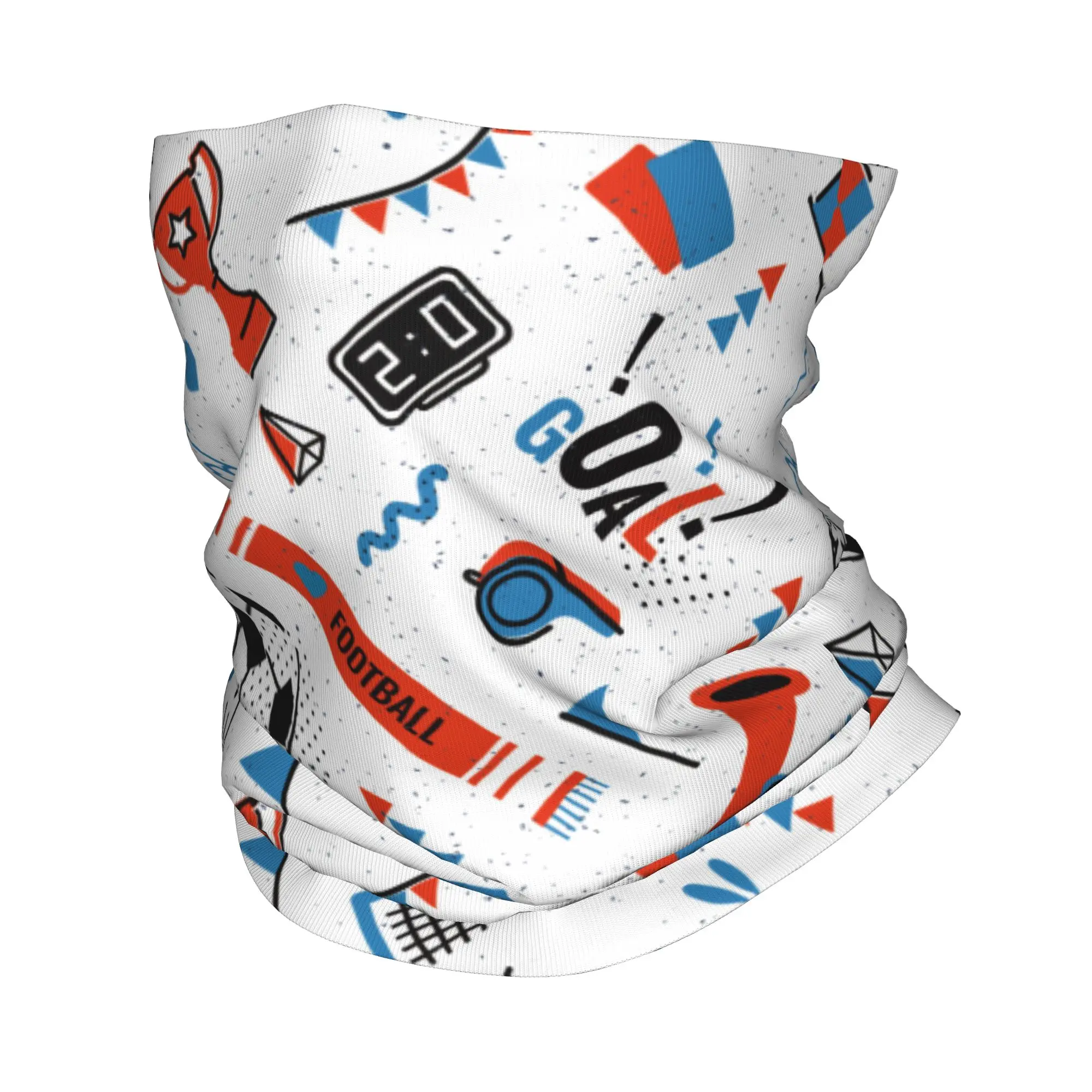 80s Memphis Style Bandana Neck Cover Soccer Football Balls Sports Mask Scarf Multi-use Cycling Scarf Fishing Unisex Washable