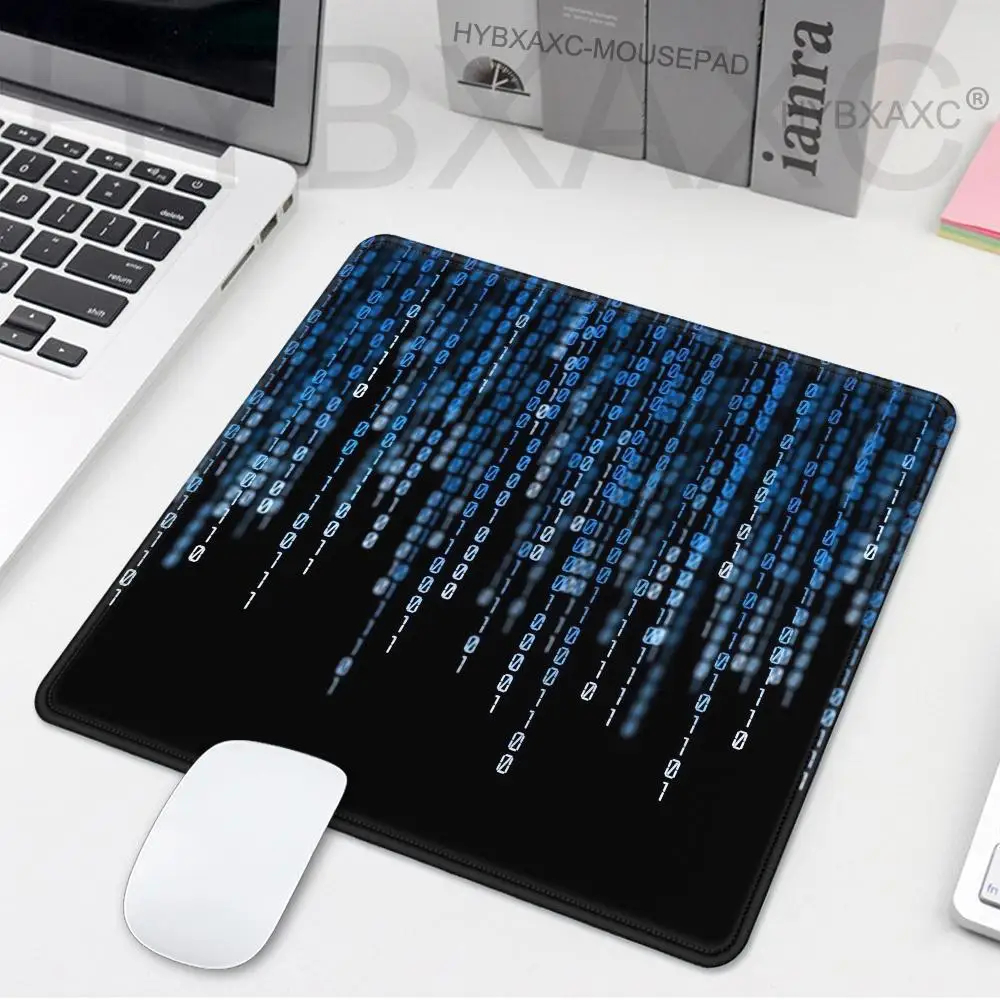HYBXAXC Mause Pad Gamer Rug Matrix Binary Code Mouse Pads Deskmat Table Mat Pc Gaming Computer Desk Protector Kawaii Accessories